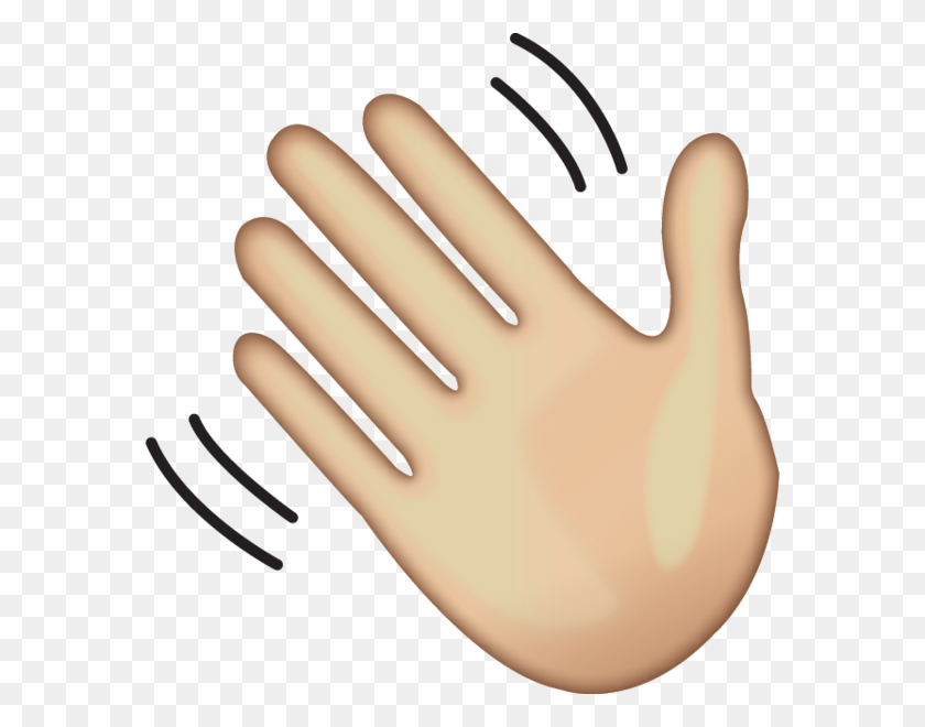 600x600 Download Waving Hand Sign Emoji Emoji Island - Boi Hand PNG