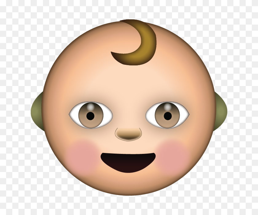 640x640 Скачать White Baby Emoji Emoji Island - Baby Emoji Png