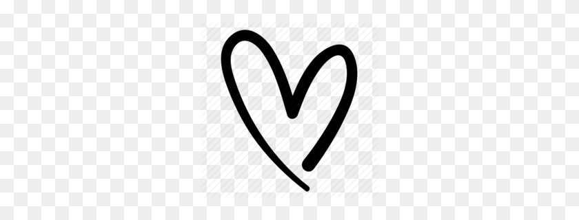 260x260 Download White Doodle Heart Png Clipart Heart Computer Icons - Heart Line PNG