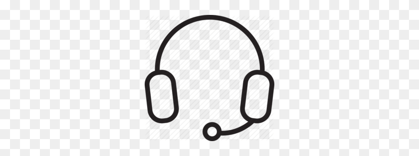 260x254 Download White Headset Icon Clipart Headset Computer Icons Clip Art - Headphones Clipart Black And White