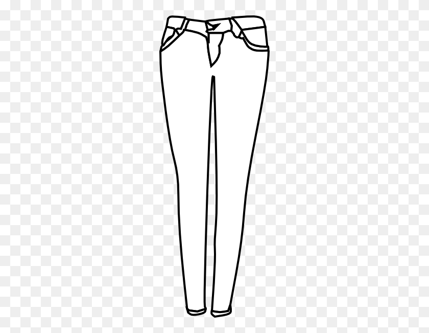216x591 Download White Jeans Clipart Jeans Jean Jacket Clip Art - Pajamas Clipart Black And White