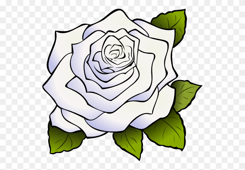 550x524 Download White Rose Png Clipart Clip Art Rose, Flower, Plant - White Flower Clipart