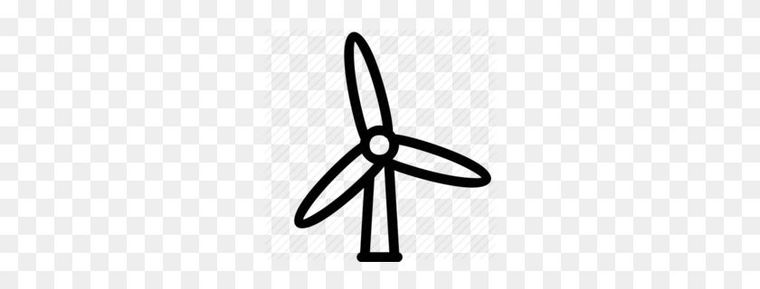 260x260 Download White Windmill Icon Png Clipart Wind Turbine Wind Power - Wind Clipart Black And White