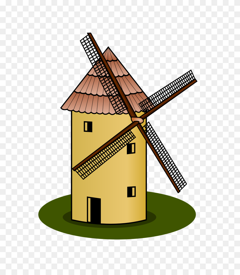 636x900 Download Windmill Clipart - Windmill PNG
