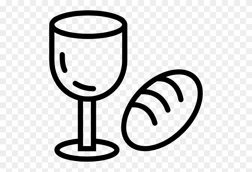 512x512 Download Wine And Bread Icon Clipart Wine Computer Icons Cocktail - Bread And Wine Clipart