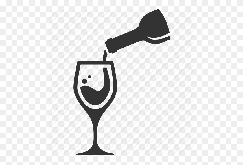 512x512 Download Wine Service Icon Clipart Wine Glass Champagne Wine - Wine Glass Clipart Black And White