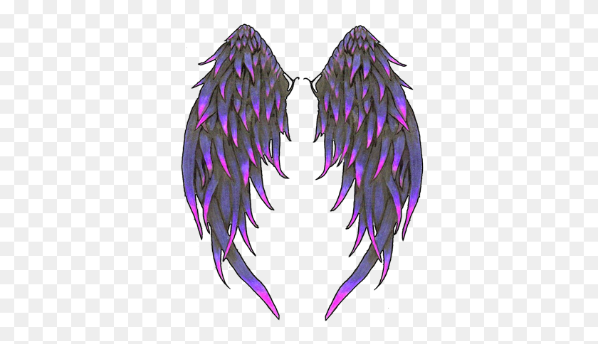 350x424 Download Wings Tattoos Free Png Transparent Image And Clipart - Angel Wings PNG