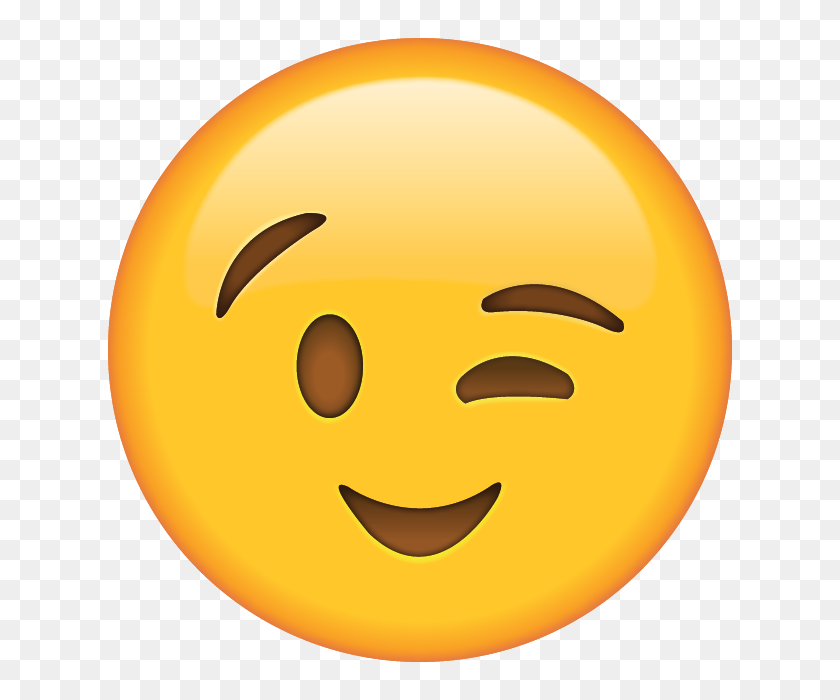 640x640 Скачать Wink Emoji Icon Emoji Island - Wink Emoji Png