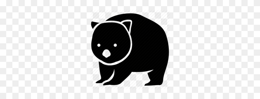 260x260 Descargar Wombat Clipart Perro Gato Wombat Perro, Gato, Oso, Animal - Perro Y Gato Clipart Blanco Y Negro
