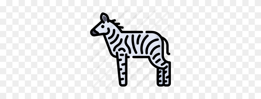 260x260 Download Zebra Clipart Line Terrestrial Animal Clip Art - Zebra Clipart Black And White