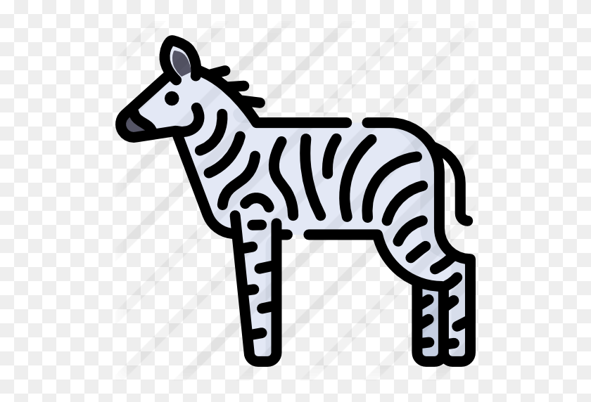 512x512 Download Zebra Clipart Line Terrestrial Animal Clip Art Product - Zebra Clipart PNG