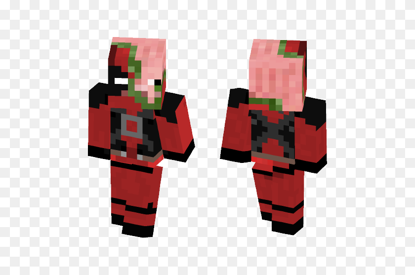 584x497 Descargar Zombie Pig Deadpool Minecraft Skin Gratis - Minecraft Pig Png