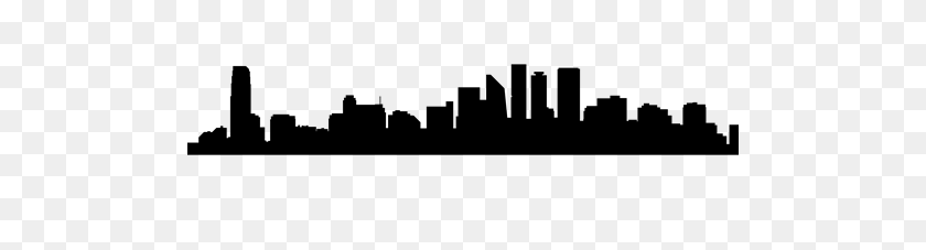 500x167 Downtown Houston Skyline Outline Decal - Houston Skyline Outline PNG