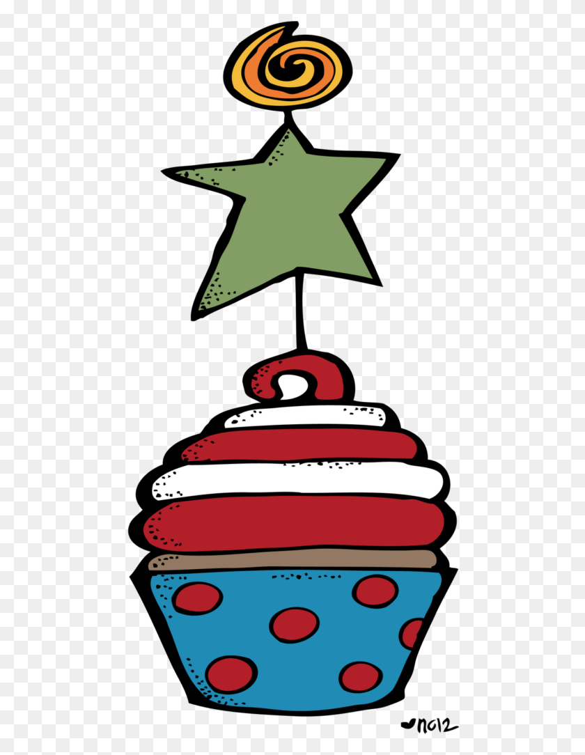 484x1024 Dr Seuss Cupcake Colored Clip Art Free Images Of July Clipart - July Birthday Clipart