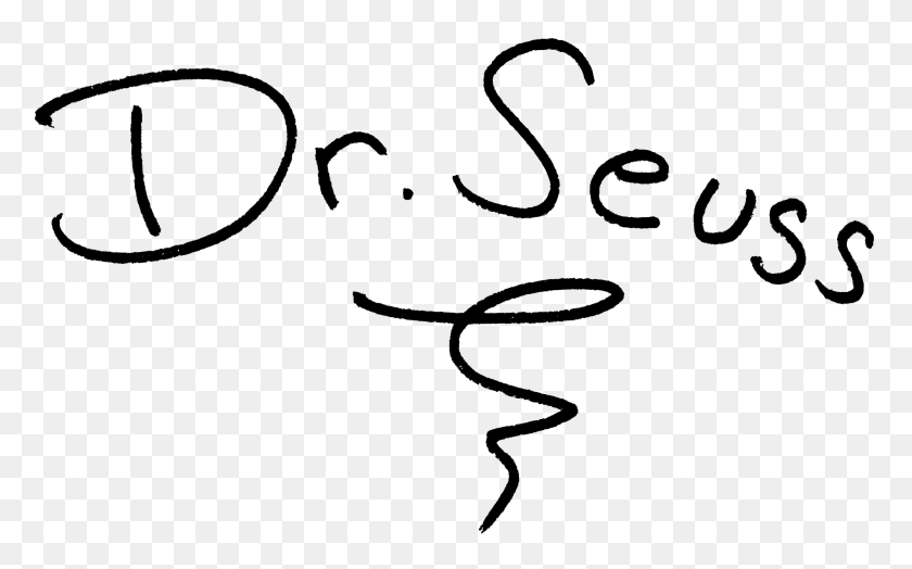 2000x1190 Dr Seuss Signature - Dr Seuss PNG
