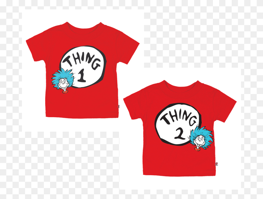700x575 Dr Seuss Thing Thing Camisetas Para Niños Pequeños Para Gemelos - Cosa 1 Y Cosa 2 Png