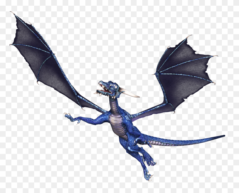1280x1014 Dragon Blue Flying Transparent Png - Blue Dragon PNG