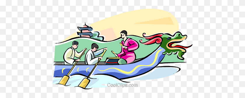 480x278 Dragon Boat Festival Royalty Free Vector Clip Art Illustration - Dragon Boat Clipart