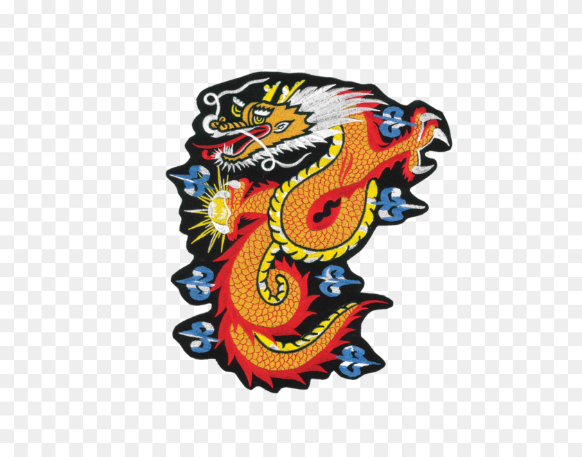 600x600 Dragón Parche Bushido - Dragón Chino Png