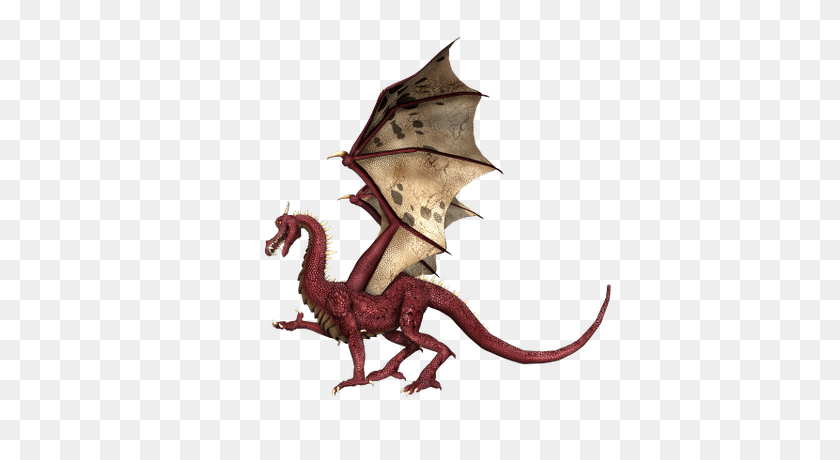 400x400 Dragon Red And Brown Wings Flying Up Transparent Png - Flying Dragon PNG