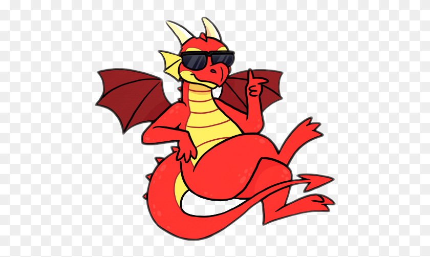 475x442 Dragon Red Cool Chill Gafas De Sol De Dibujos Animados - Chill Clipart