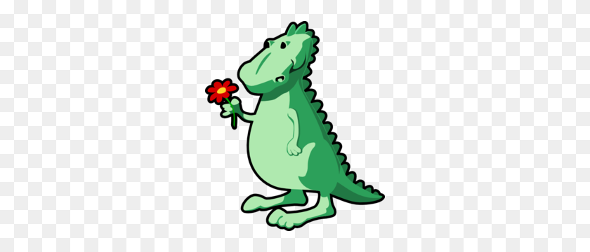 256x300 Dragon With Flower Clipart - Bff Clipart