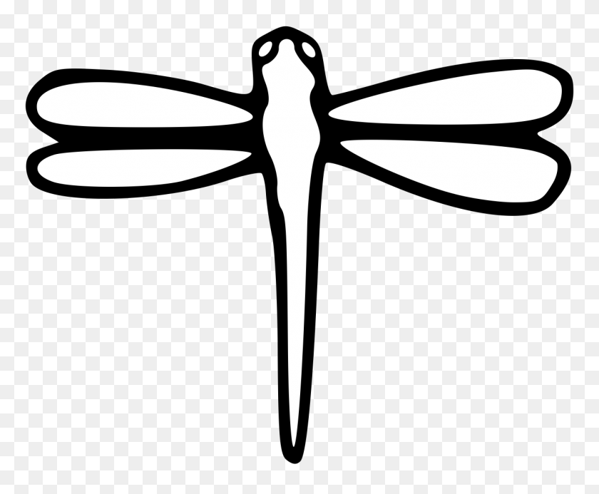 1237x1004 Dragonfly - Dragonfly Black And White Clipart