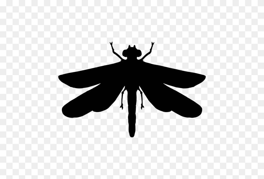 512x512 Dragonfly Silhouette - Dragonfly PNG