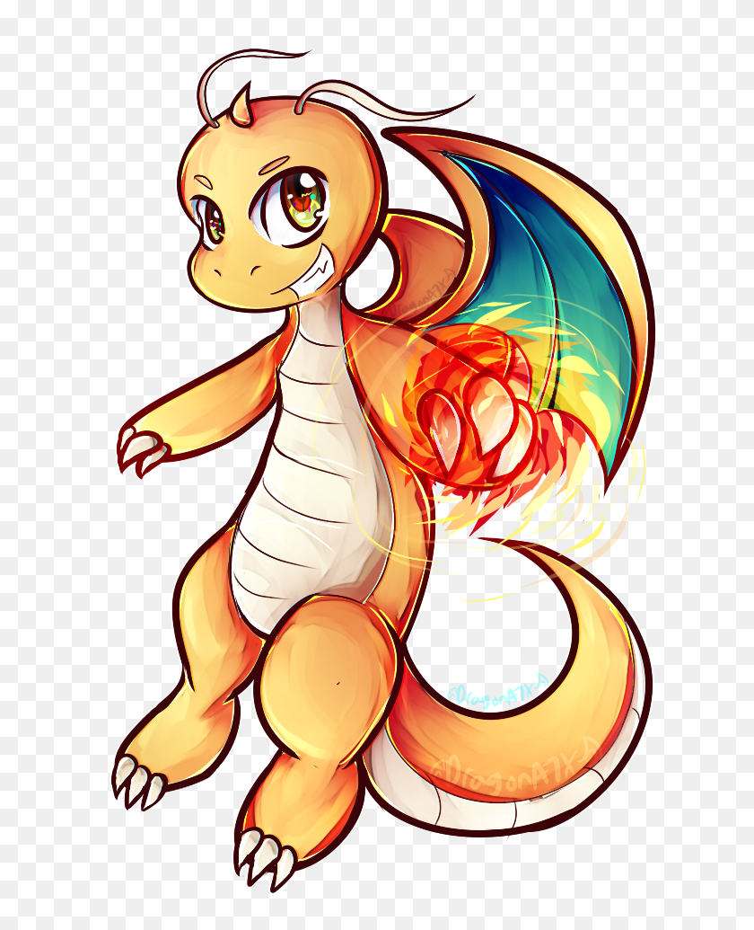 650x975 Dragonite Used Fire Punch And Dragon Rush! - Dragonite PNG