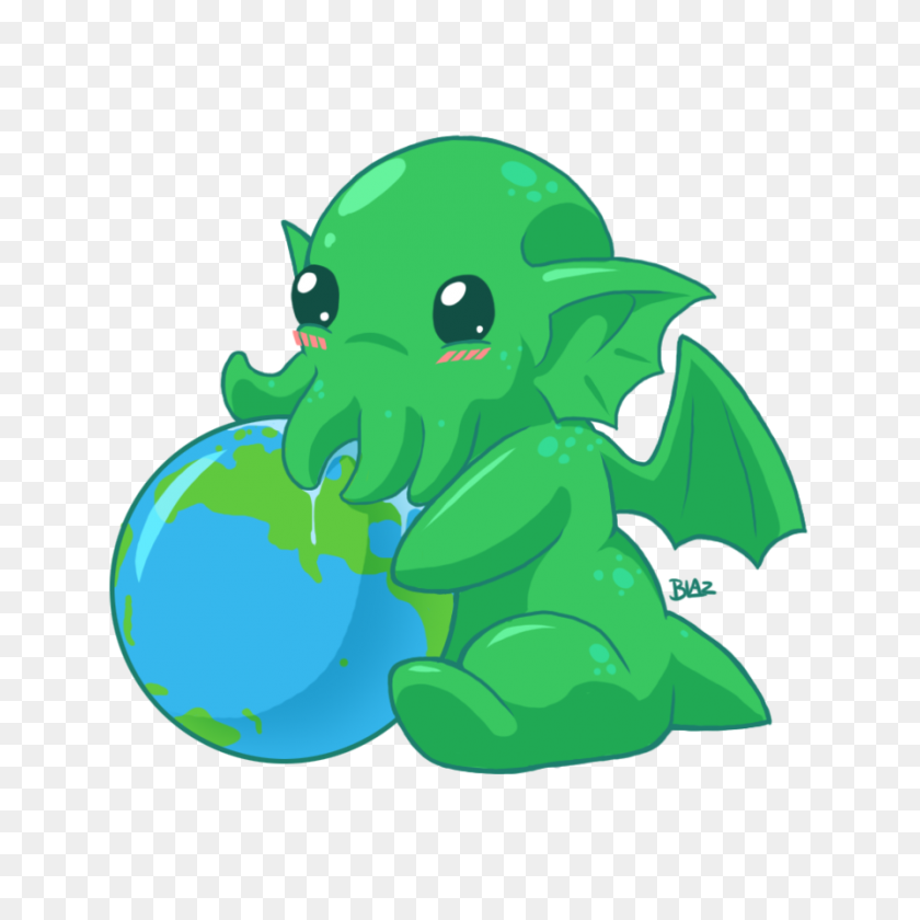 894x894 Dragons And Other Mythical Creatures - Cthulhu Clipart