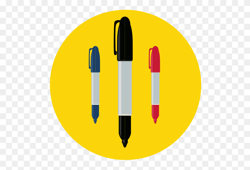 512x511 Draw, Marker, Pen, Sharpie Icon - Sharpie PNG