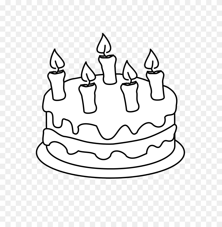 600x800 Draw This Birthday Cake - Birthday Candle Clipart Black And White