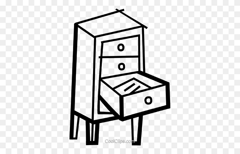 353x480 Drawers And Cabinets Royalty Free Vector Clip Art Illustration - Cabinet Clipart