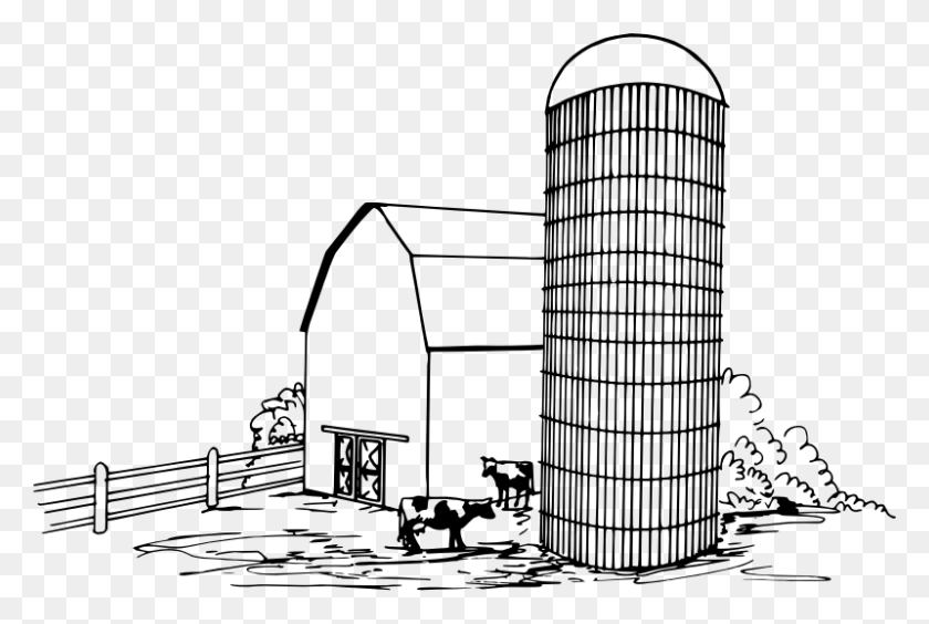 800x517 Drawing Barns Simple For Free Download On Ya Webdesign - Old Barn Clipart