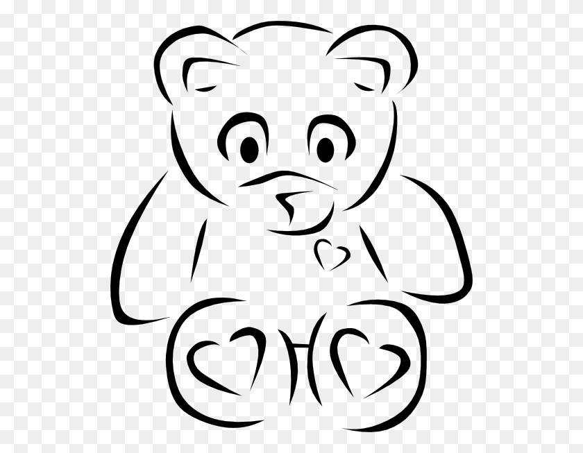 522x593 Drawing Bear Free Download On Unixtitan - Grizzly Bear Clipart Black And White