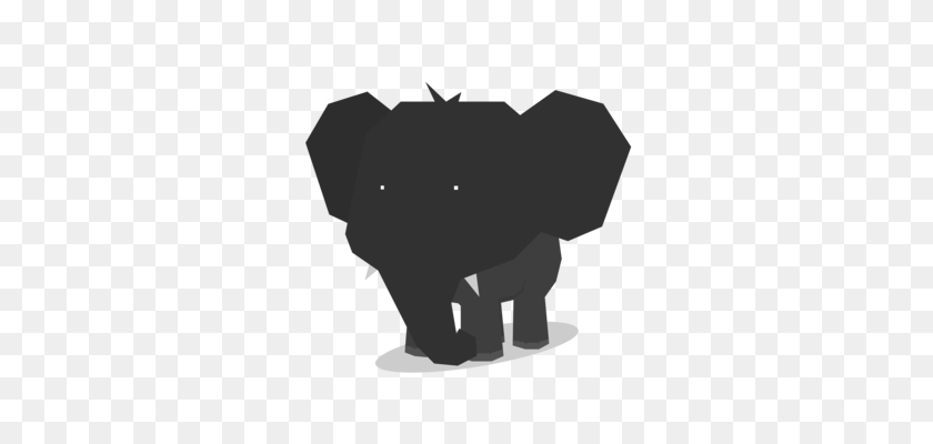340x340 Drawing Cartoon Computer Icons Muscle Silhouette - Elephant Silhouette Clipart