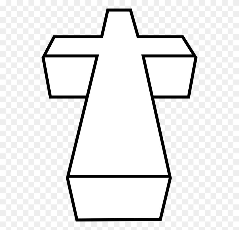 548x750 Drawing Christian Cross Three Dimensional Space Computer - Crucifix Clipart Black And White