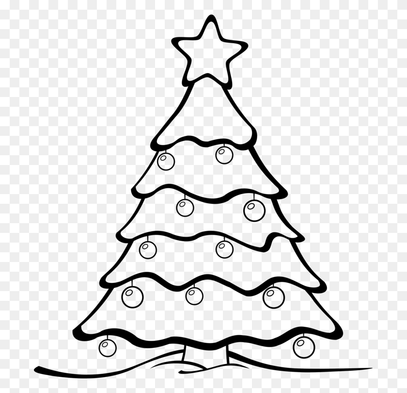 699x750 Drawing Christmas Eve Christmas Tree Line Art - Pine Tree Border Clipart