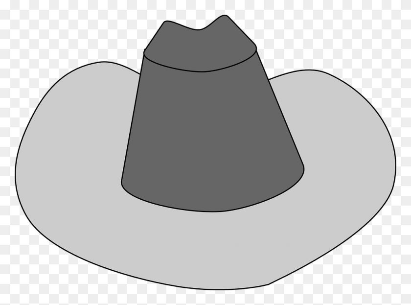 960x694 Drawing Cowboy Hat Png Group With Items - Western Clipart Black And White
