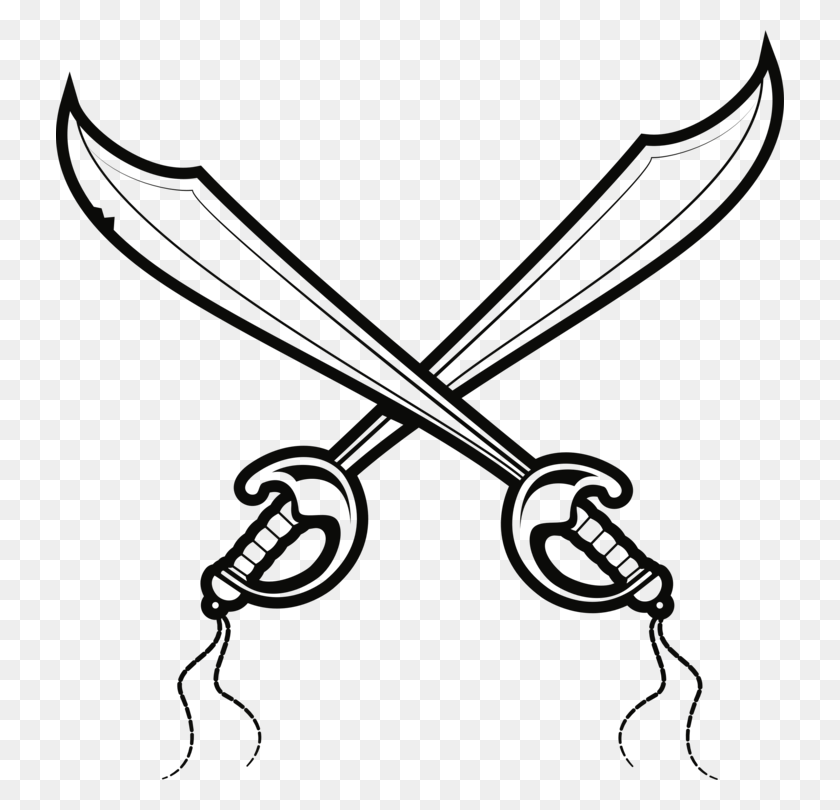 728x750 Drawing Cutlass Pirate Sword Sabre - Pirate Sword Clipart