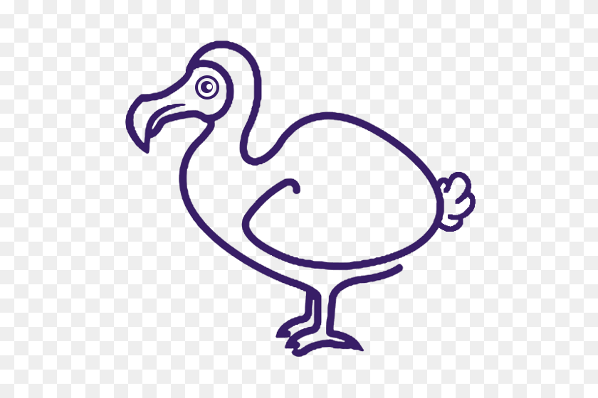 500x500 Drawing Dodo Bird Duck Beak - Dodo Bird Clipart