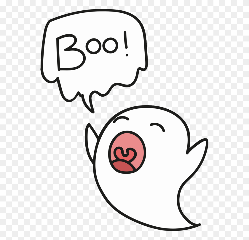567x750 Drawing Fear Of Ghosts Boos Smiley - Fear Clipart