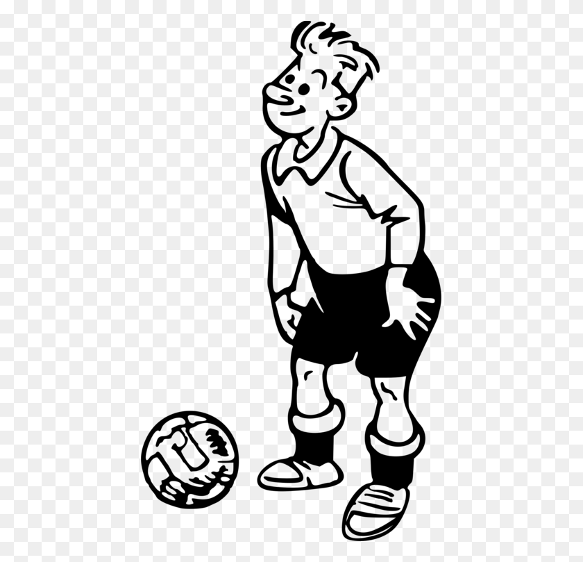 433x749 Drawing Football Player Computer Icons Sports - Playing Soccer Clipart