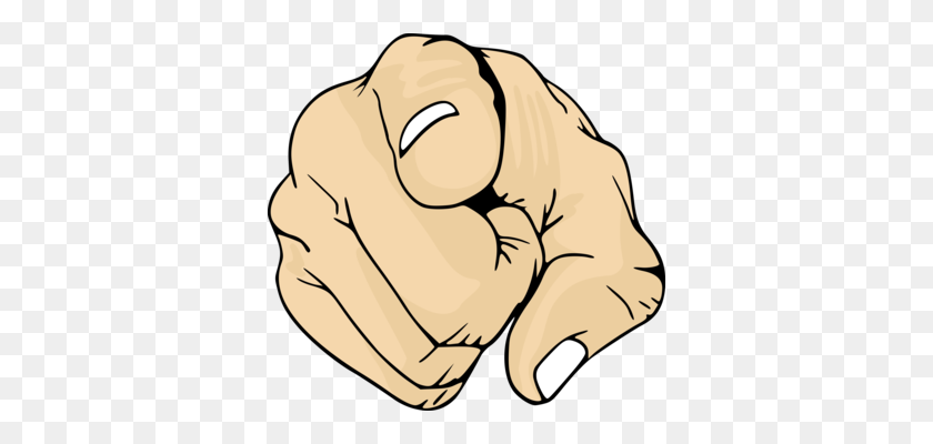 358x340 Drawing Index Finger Pointing Hand - Finger Pointing PNG