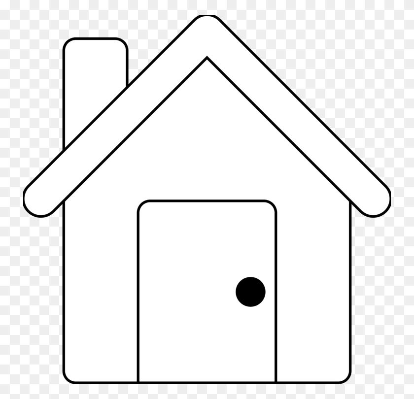 746x750 Drawing Line Art House Building Coloring Book - Minimalist Clipart