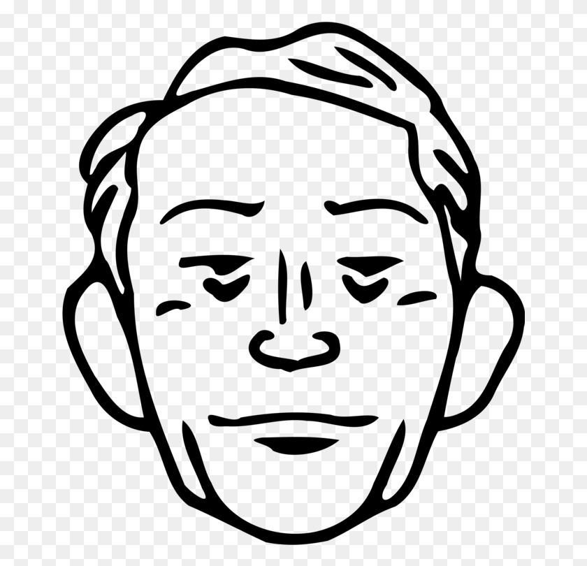663x750 Drawing Man Art Face - Man Face Clipart