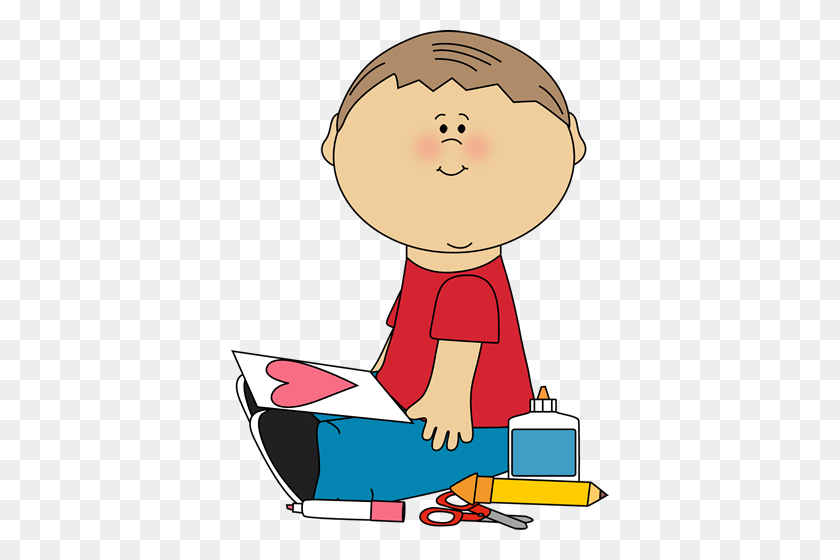 378x500 Drawing Of Boy - Reproduction Clipart