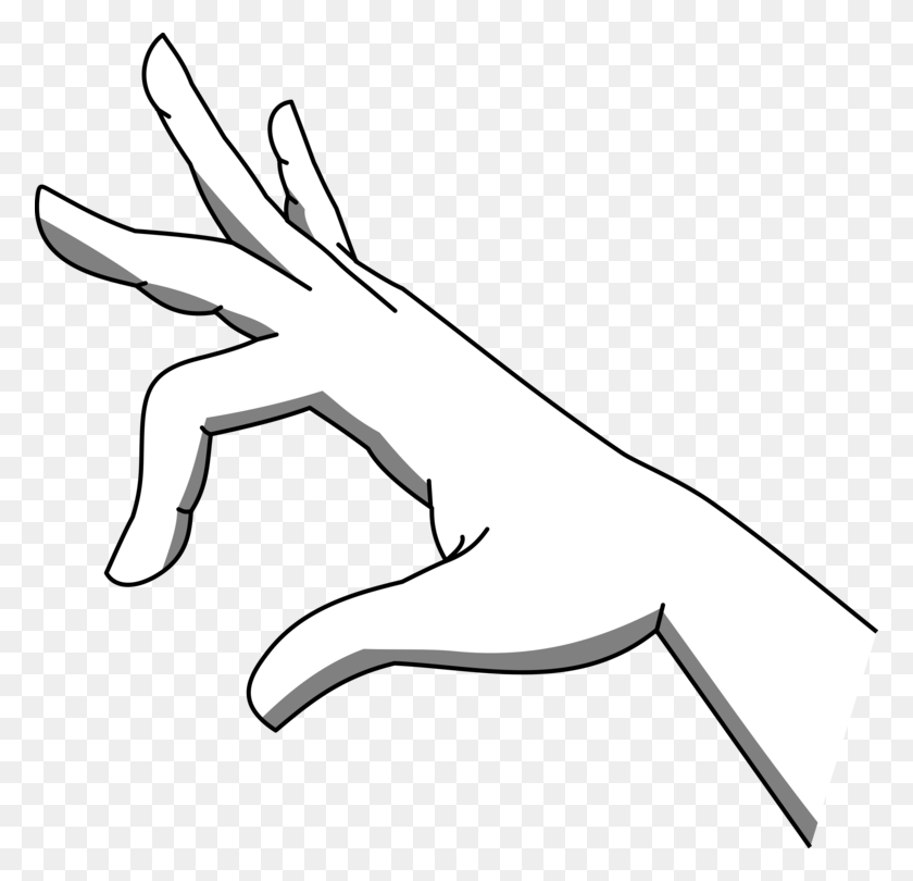 776x750 Drawing Pinch Hand Index Finger - Pinch Clipart