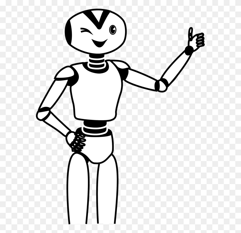 589x750 Drawing Robot Thumb Signal Computer Icons Droide - Robot Arm Clipart