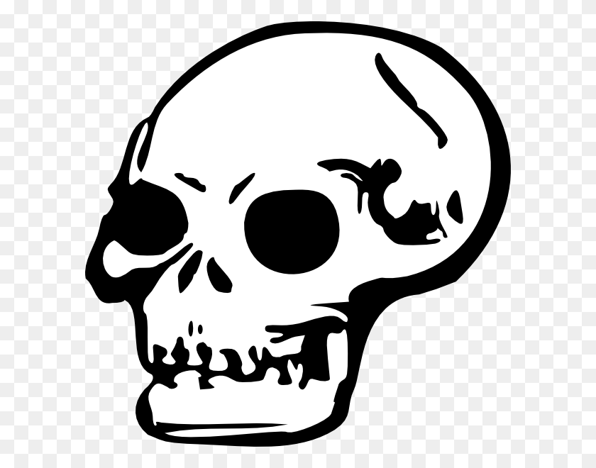 600x600 Drawing Skull Clipart, Explore Pictures - Skull Clipart Black And White